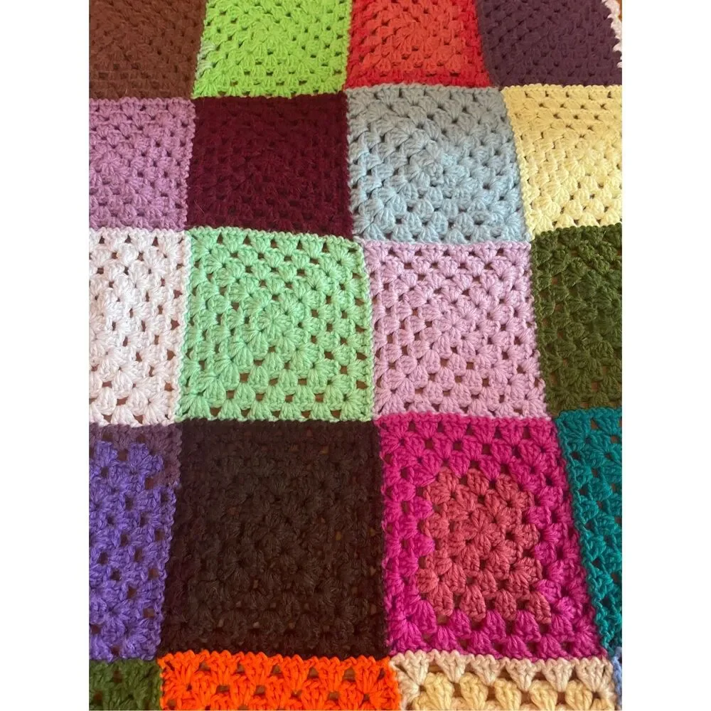 Patchwork Granny Square Blanket